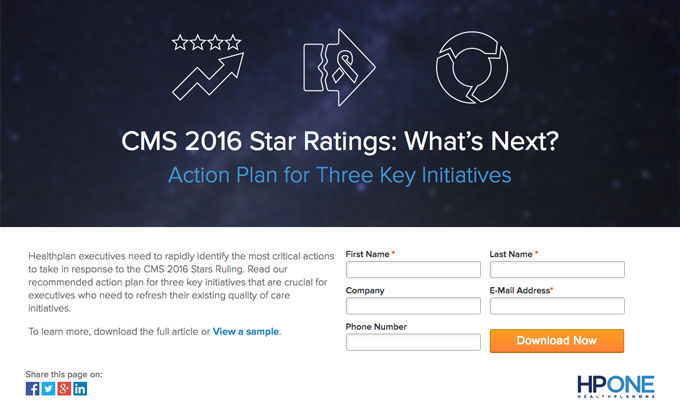 HPOne Stars Action Plan 2016 Ratings